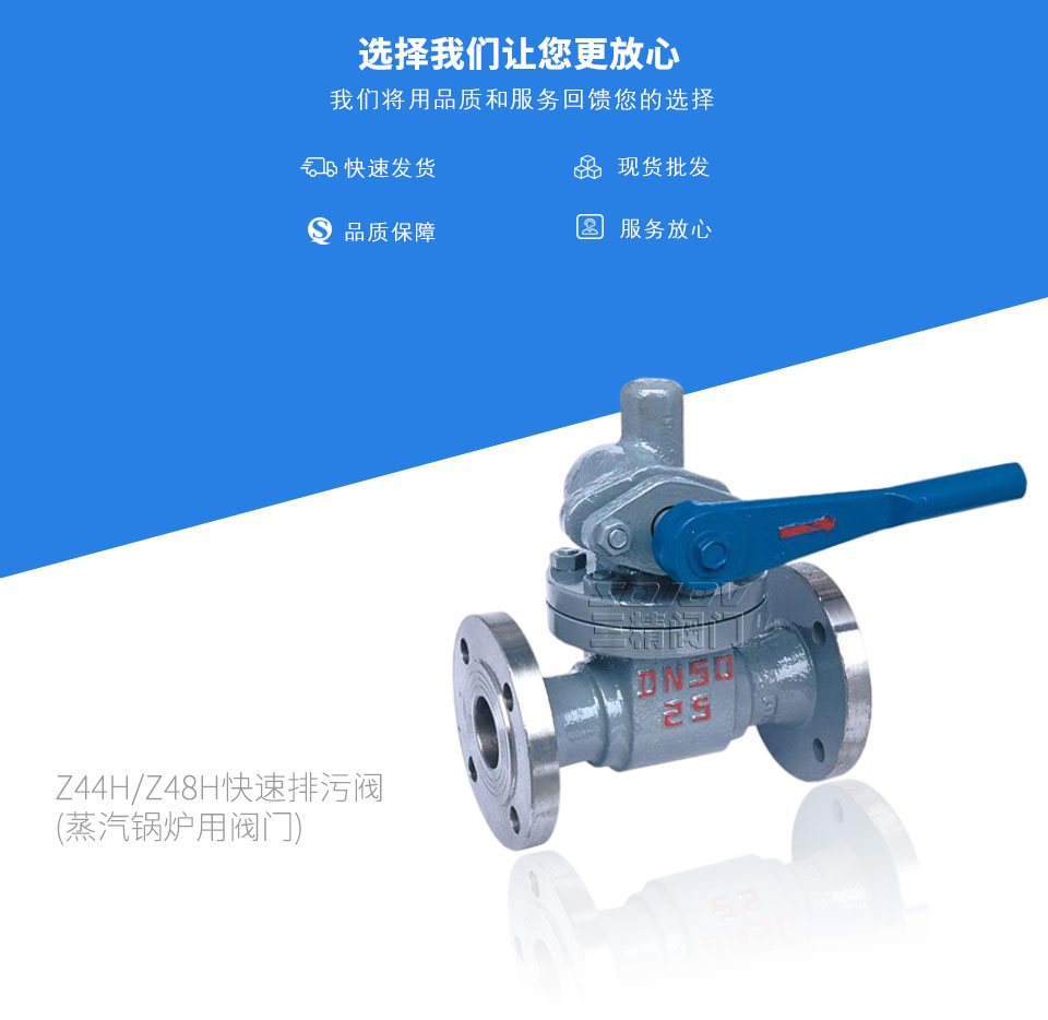 Z44H/Z48H快速排污閥(蒸汽鍋爐用閥門)  Z44H/Z48H快速排污閥(蒸汽鍋爐用閥門)