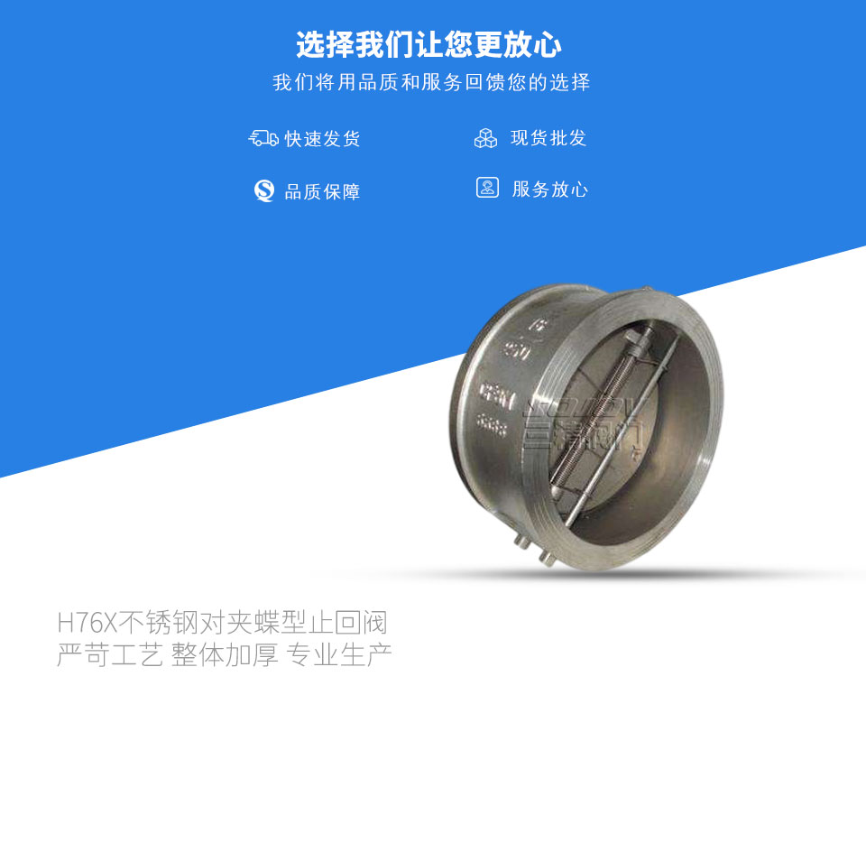 H76X不銹鋼對(duì)夾蝶型止回閥 H76X不銹鋼對(duì)夾蝶型止回閥
